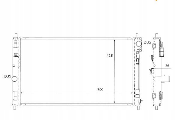 59089 CHLODNICA, SISTEMA DE REFRIGERACIÓN DEL MOTOR 59089 NRF 