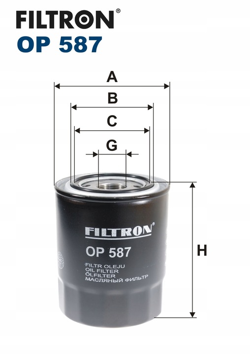 FILTRON OP 587 FILTRO ACEITES 