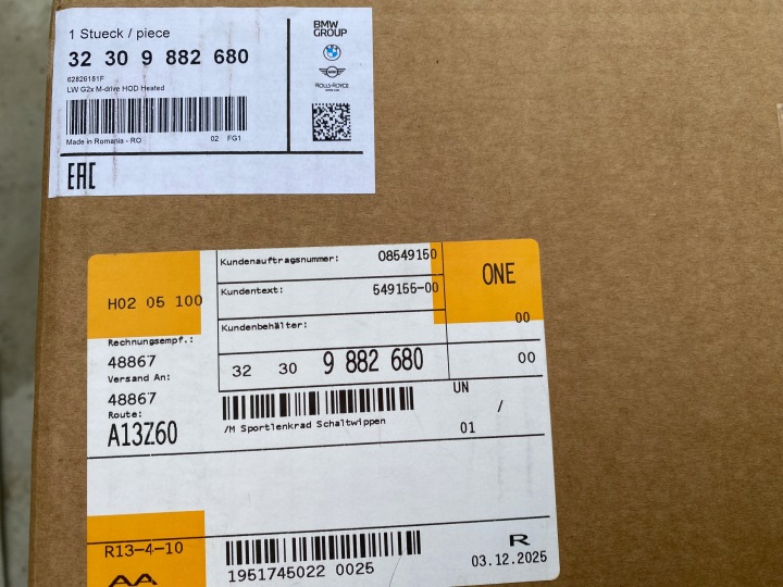 BMW M3 G80 G81 M4 G82 G83 VOLANT AVEC CHAUFFAGE 9882680