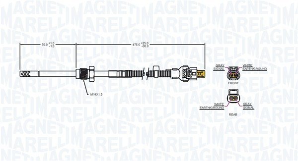 CAPTEUR TEMPÉRATURE GAZ D'ÉCHAPPEMENT MERCEDES C CLASSE W205 2,1 14-