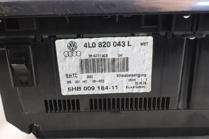 PANNEAU COMMANDE CONDUIT D'AIR AUDI Q7 I 4L0820043L