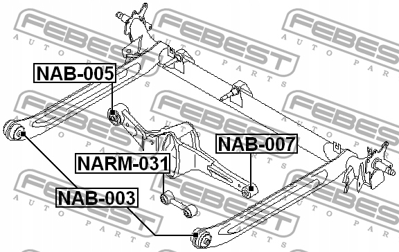 BLOQUE SILENCIOSO PALANCA PARTE TRASERA NISSAN ALMERA TINO 1.8 2.0 2.2 