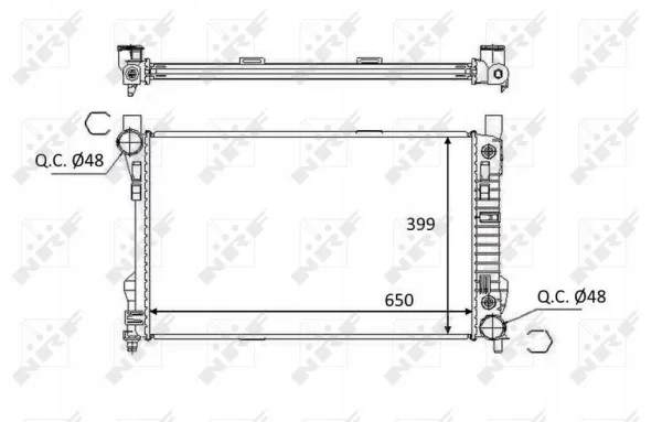 NRF 58390 CHLODNICA, SISTEMA DE REFRIGERACIÓN DEL MOTOR 