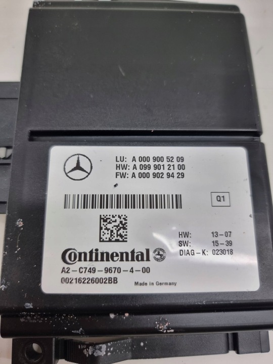 MERCEDES-BENZ GLE (W166 C292) 2016 MODULE MORT ZONES