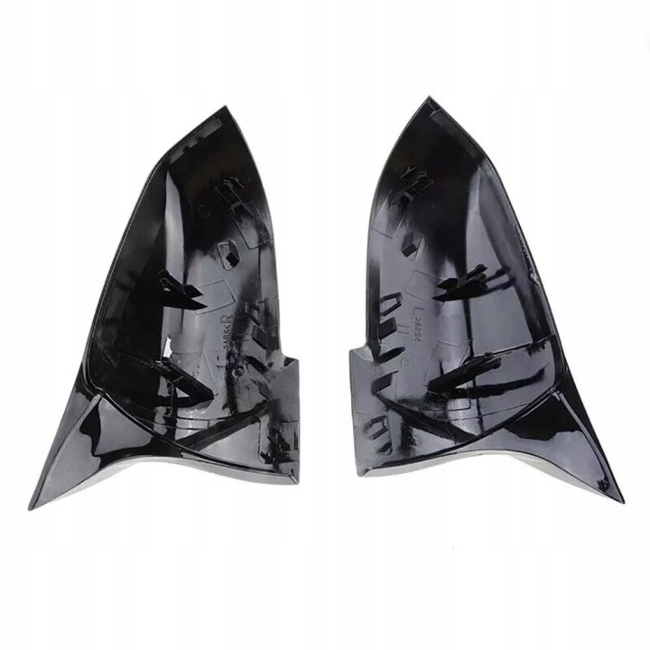 2 CV NOIR BRILLANT REVÊTEMENTS SUR RÉTROVISEURS EXTÉRIEURS VERS BMW F20 F21 F22 F30