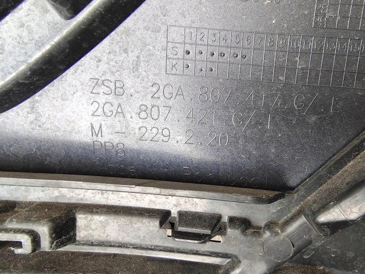 VW T-ROC LIFT 2GA PARE-CHOCS ARRIÈRE 2GA807417G