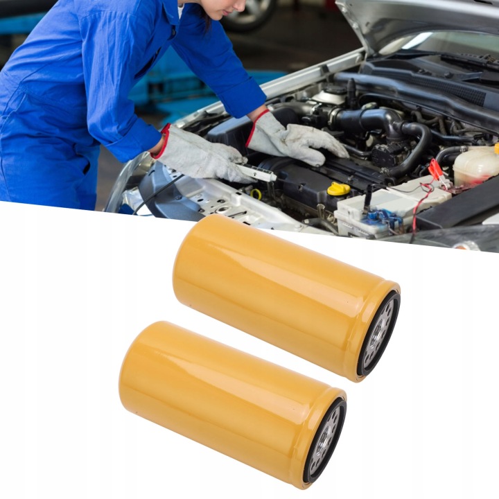 2 PCS MÉTALLIQUE FILTRE CARBURANTS EXCAVATRICE FILTRE MOTEUR 1R0750 SUBSTITUT VERS