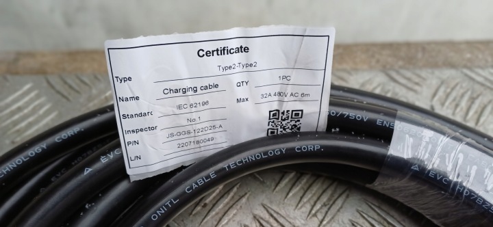 NEUF CÂBLE VERS LADOWANIA VOITURES ÉLECTRIQUE 32A 480V IP55 TYP2