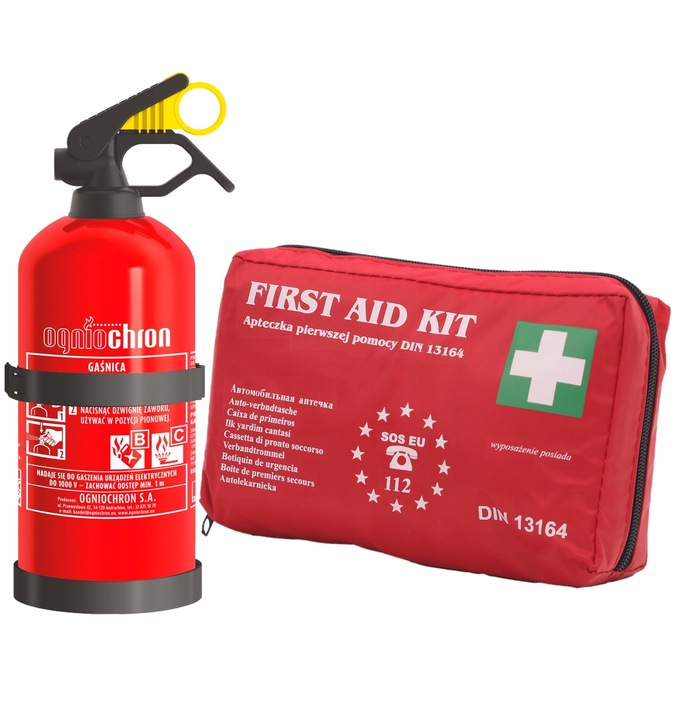 EXTINGUIDHER + FIRST AID KIT - SET SAFETY FOR AUTO 