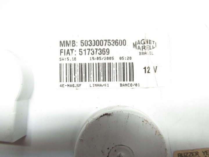 COMPTEUR COMPTEUR TABLEAU DE BORD FIAT PALIO 51737369 KILOMÉTRAGE 53 465 KM