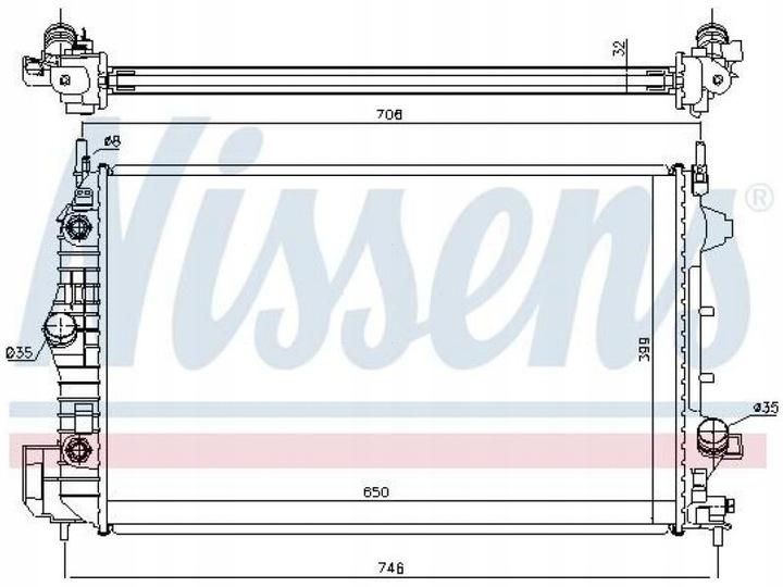 RADUADOR NISSENS 63113A 