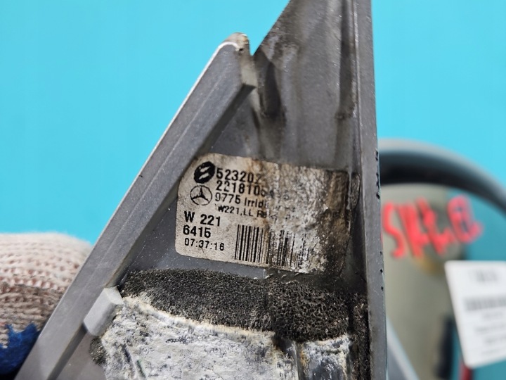 RÉTROVISEUR DROIT 15PIN MERCEDES W221 ARGENTÉ 775 EUROPE