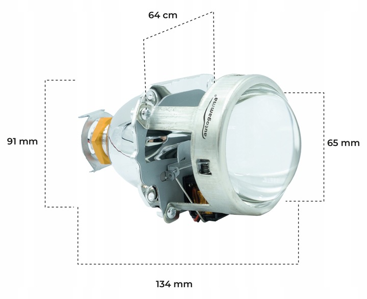 LENTES PROJEKTORY BI-HALOGEN MINI H1 2.5 METAL RENOVACIÓN FAROS 