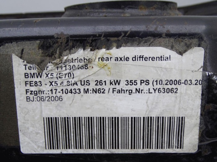 BMW X5 E70 48I 4.8 N62 06-10 CHÂSSIS CHÂSSIS BERCEAU ARRIÈRE ÉTAT EN TRÈS BON ÉTAT