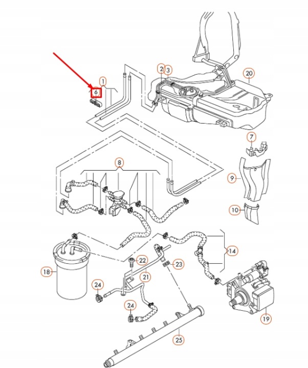 1H0201449 ORIGINE VAG FIXATION FILS AUDI A1 11-