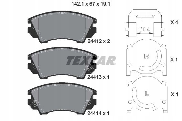 TEXTAR 2441201 ZAPATAS DE FRENADO 