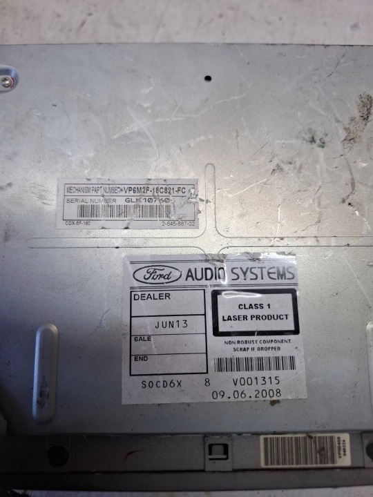 FORD MONDEO RADIO VP6M2F-18C821-FC