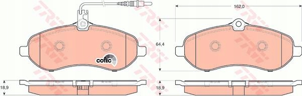 ZAPATAS DE FRENADO CITROEN P. JUMPY- SCUDO- EXPERT 07- CON SENSOR 