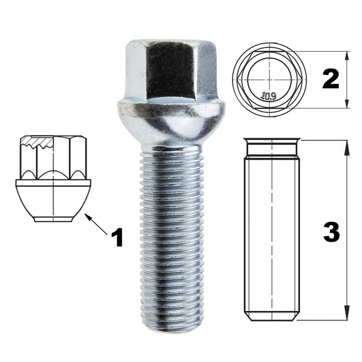 TORNILLOS RUEDAS SKODA SUPERB OCTAVIA FABIA VW JETTA GOLF PASSAT POLO SHARAN SEAT 