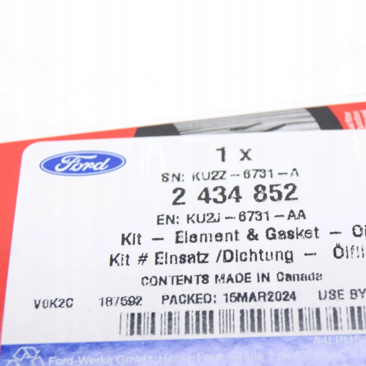 FORD EXPLORER U625 MK6 FILTRE HUILES 2434852 KU2J-6731-AA ORIGINAL