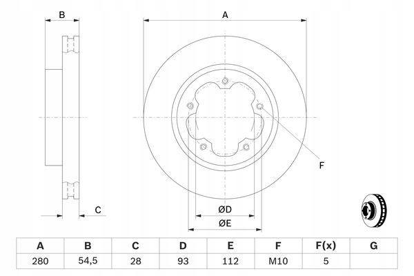 BOSCH DISQUES FREIN AVANT 0 986 479 C09