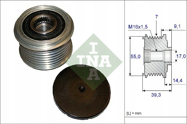 EMBRAGUE ALTERNADOR INA 535 0142 10 