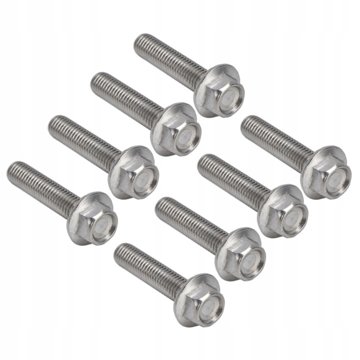 KIT 20 PCS BOULONS SZESCIOKATNE KOLNIERZOWE M10X1.5 ACIER INOXYDABLE DIN6921 M10X45