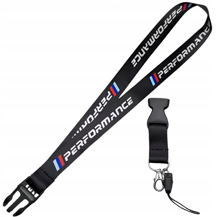 BMW M Sport Lanyard ID Pass Holder – Black Fabric Keychain For Keys, Badges, Bags 10 thumbnail image