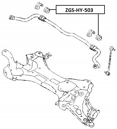 CAOUTCHOUC BIELLE DE POUSSÉE STABILISATEUR AVANT HYUNDAI TUCSON 09-