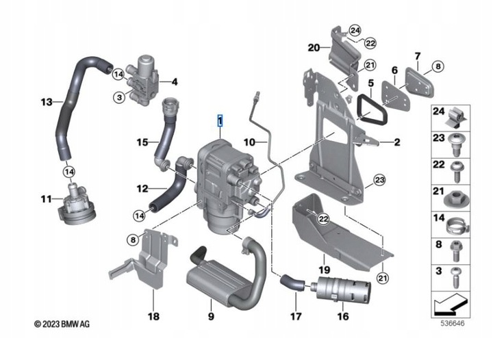 WEBASTO BMW G30 G60 G12 G70 DIESEL CALEFACCIÓN POSTOJOWE 