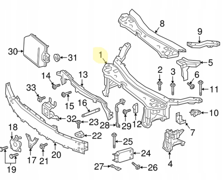 SET REINFORCER BEAM BELT MERCEDES W213 C257 