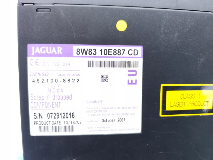 JAGUAR XF STACJA MULTIMEDIALNA GPS CD DVD 2008 SALOON 4/5DR 462100-8822