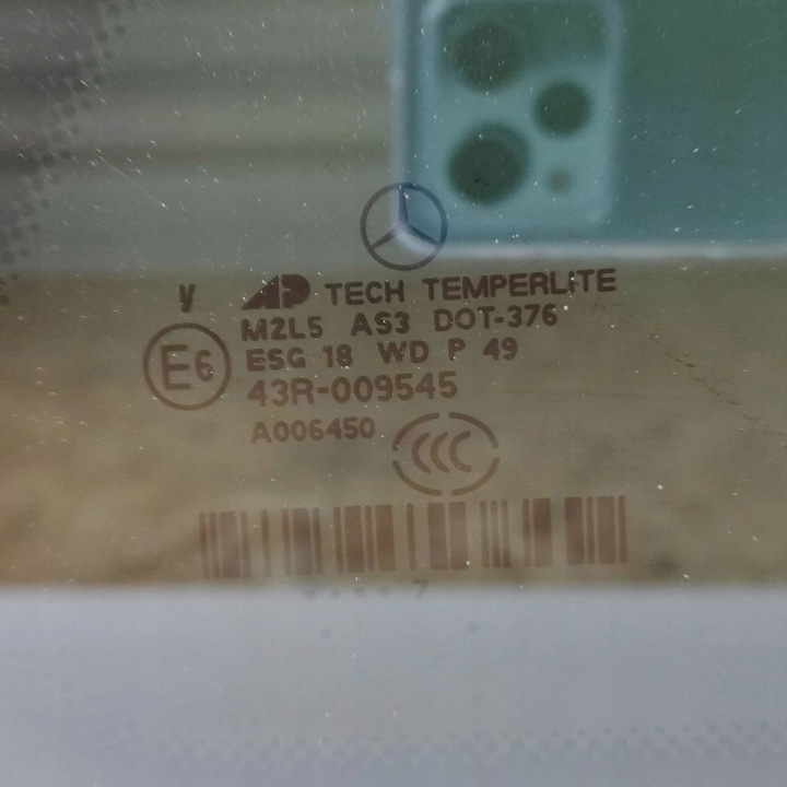 MERCEDES-BENZ GL X164 2007 DROITE CÔTÉ VITRE CARROSSERIE PORTES ARRIÈRE