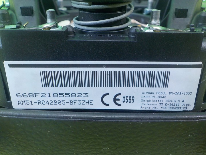 FORD FOCUS MK3 1.0 B 12R HAYON 5D AIRBAG COUSSIN CONDUCTEUR AM51-R042B85-BF