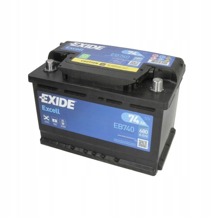 BATERÍA EXIDE EXCELL 74AH 680A P+ 