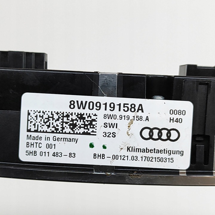 AUDI A4 ALLROAD B9 2017 COMMUTATEUR COMMUTATEUR CONDUIT D'AIR VENTILATEURS