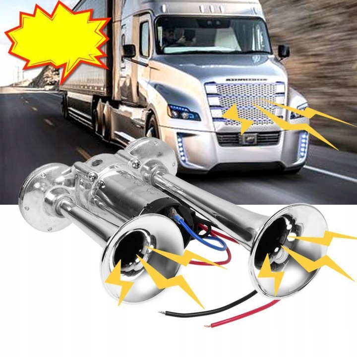 KLAXON AVERTISSEUR SONORE VERS TIR HAUT-PARLEUR SIGNAL PNEUMATIQUE VOITURE 12V 600 DB KIT