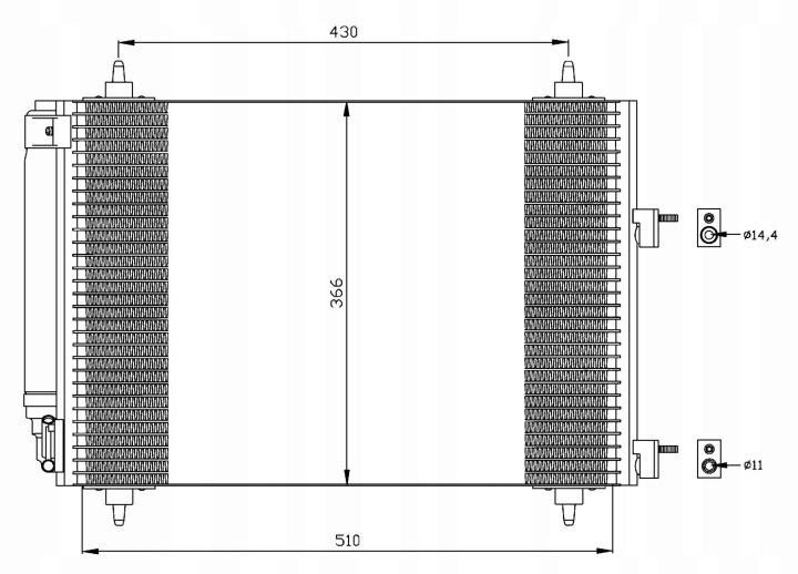 DÉSHYDRATEUR CLIMATISATION PEUGEOT 307 NRF35445