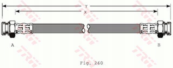 TRW PHA368 FIL DE FREIN FLEXIBLE