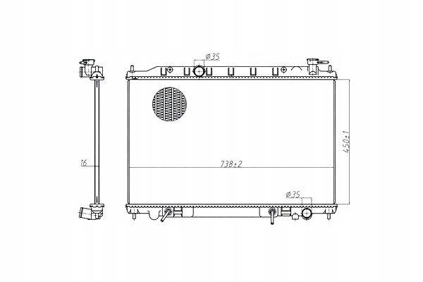 RADIATEUR MOTEUR CONVIENT VERS NISSAN MURANO I 3.5 08.03-09.08