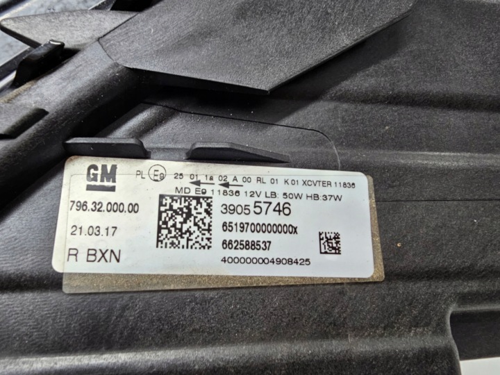 39055746 OPEL ASTRA K V INTELLILUX PHARE DROITE AVANT COMPLET LED