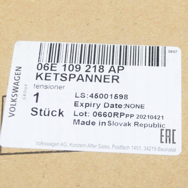 TENDEUR CHAÎNES DISTRIBUTION AUDI A6 2,8 1 OE VAG 06E109218AP 06E109218AP