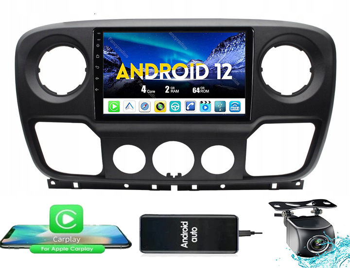 RADIO NAVEGACIÓN GPS RENAULT MASTER 3 2010-2018 2GB 64GB WIFI CARPLAY 