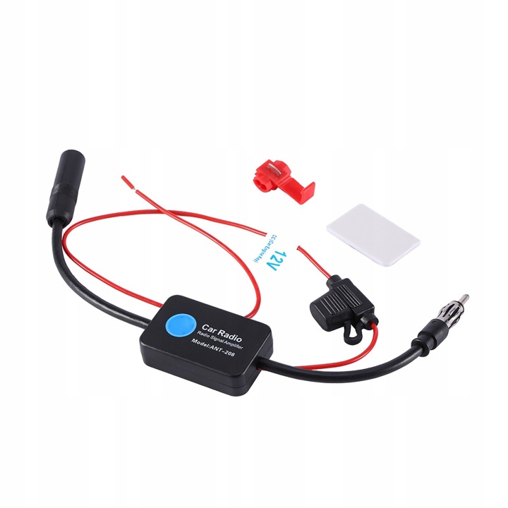 AUTOMOBILE WZNAMACNIACZ D'ANTENNE SYGNALU RADIOWEGO RADIO FM 12V