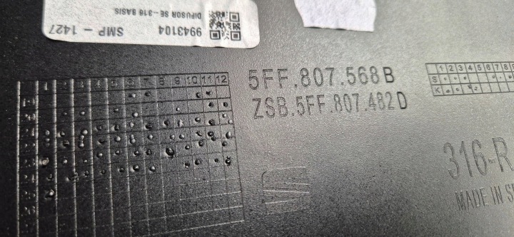 CUPRA FORMENTOR 5FF 20- DIFFUSEUR BAS PARE-CHOCS ARRIÈRE NEUF ORIGINE