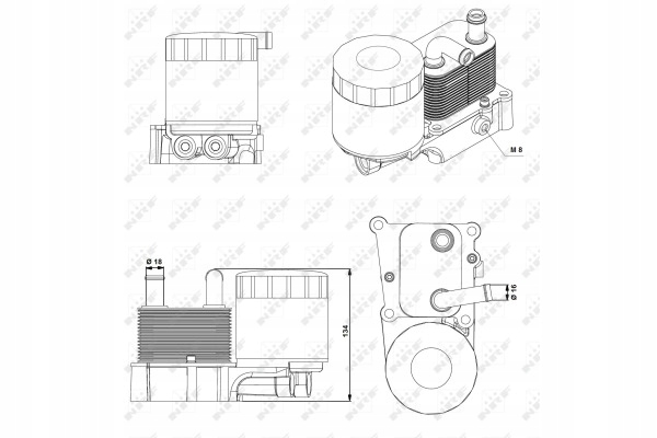 RADIATEUR HUILES FORD FOCUS I 98- NRF 31194 CHÂSSIS FILTRE HUILES