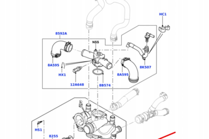 LAND ROVER RANGE ROVER IV L405 CHÂSSIS THERMOSTAT NEUF ORIGINALE LR186860