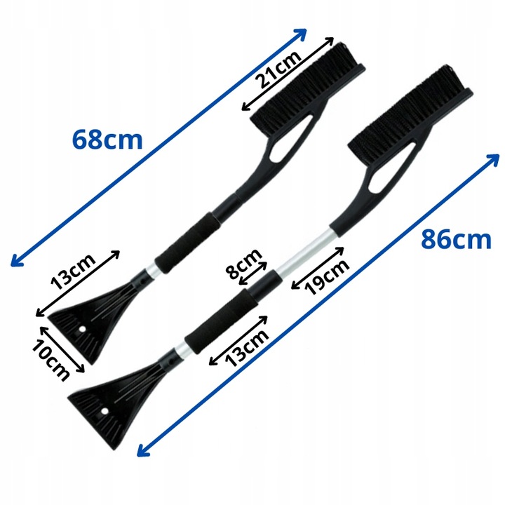 RASPADOR ESCOBILLA PARA ODSNIEZANIA COCHE SKROBANIA VENTANAS TELESCÓPICO 2 EN 1 