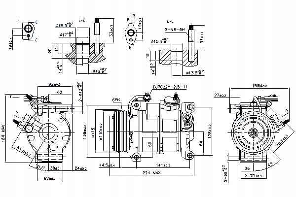 COMPRESOR DE ACONDICIONADOR CHRYSLER VOYAGER V DODGE GR 