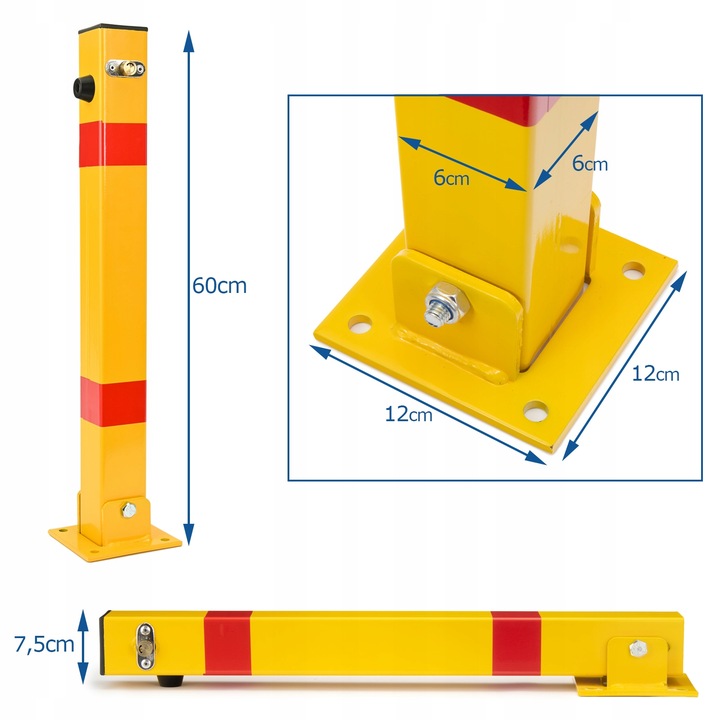 BLOQUE PARKINGOWA AL LLAVES SKLADAAL ZAPORA MIEJSCA PILAR PARKINGOWY 60CM 